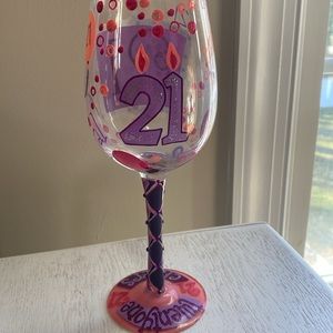 21st Birthday Lolita Wine Glass